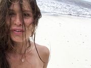 Rhona Mitra Completely Nude On The Beach